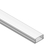 Perfil de Aluminio Flat 17x7mm Anodizado, Cover Opal Blanco x2m