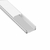 Perfil de Aluminio Flat 17x7mm Anodizado, Cover Opal Blanco x2m - comprar online