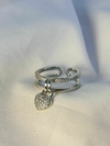 ANILLOS CORAZON PLATEADO