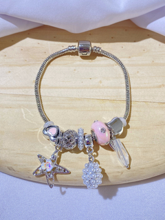PULSERA ESTILO PANDORA CON 7 CHARMS