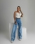 CALÇA JEANS BICOLOR FEMININA