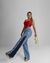 CALÇA JEANS COM ZIPER NA LATERAL FEMININA na internet