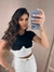 Cropped Jeans com T-shirt
