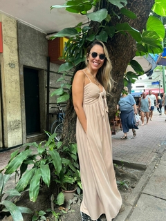 Vestido Bege Laço - Flore