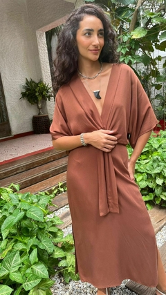 Vestido Nó Marrom - comprar online