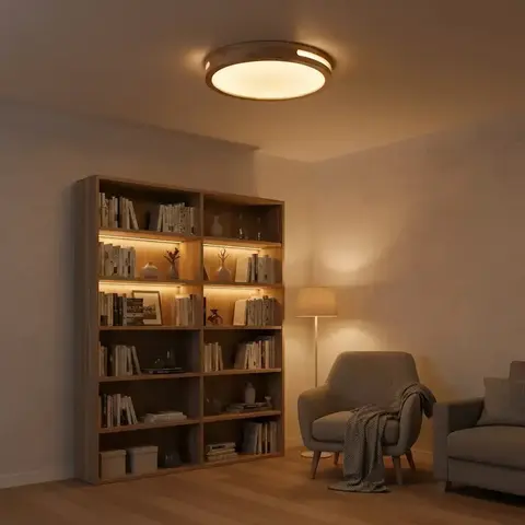 Plafón groot madera led 40cm