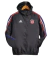 Jaqueta Corta-Vento Bayern de Munique 23/24 - Masculina Adidas - Preta com detalhes em vermelho e branco e azul