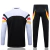 Conjunto Alemanha Treino 24/25 - Masculino Adidas Zipper curto - Branco com preto e detalhes amarelo e vermelho e calça preta - comprar online