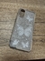 FUNDA MOTOROLA E13 MARIPOSA GLITTER PLATEADA