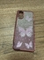 FUNDA MOTOROLA E22 MARIPOSA GLITTER ROSA