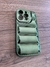 FUNDA IPHONE 15 PUFFER METALIZADA VERDE