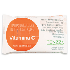 Lenços Umedecidos de Limpeza Facial com Vitamina C - Fenzza - comprar online