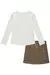 Imagem do Conjunto de Blusa em Cotton e Saia em Sarja com Elastano