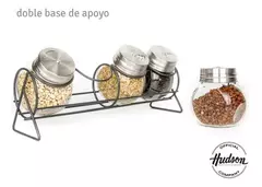 Rack especieros de vidrio X4 Hudson con tapa de acero - comprar online