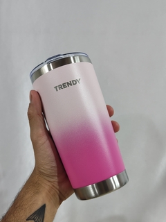 VASO TERMICO TRENDY ACERO INOXIDABLE CON TAPA HERMETICA 600ML - AyG Deco-Bazar