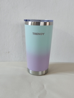 VASO TERMICO TRENDY ACERO INOXIDABLE CON TAPA HERMETICA 600ML