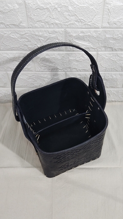 CANASTA MATERA CUERO PREMIUM - AyG Deco-Bazar