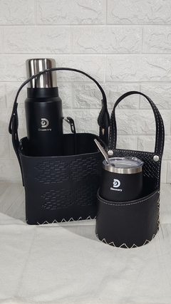 PORTA MATE PARA AUTO CUERO PREMIUM