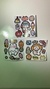 Kit 3 cartelas de adesivos fofo (Coelho, gato & cachorro)