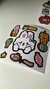 Kit 3 cartelas de adesivos fofo (Coelho, gato & cachorro) - comprar online