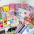 Kit papelaria fofa de luxo kawaii com 18 itens presente criativo marca texto canetas fofas estojo escritório
