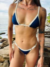 BIQUINI FIO BRONZE - BICOLOR AZUL MARINHO C OFF WHITE - comprar online