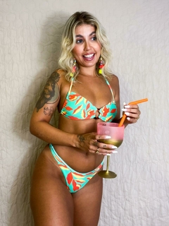 BIQUINI ASA DELTA - ARGOLA Estampado Tropical Meril - comprar online