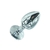 STEEL ANAL PLUG WITH STRASS MEDIUM (8,3 cm x 3,4 cm) - 1956-03 - OhYes San Isidro