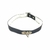 COLLAR DE CUERO Y PELUCHE CON ARGOLLA - KS20330