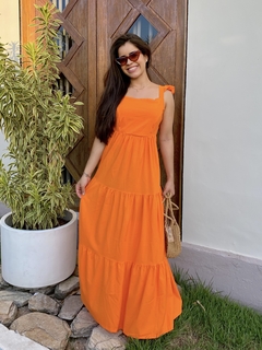 Vestido Longo Laranja Lia