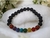 Pulsera piedra volcánica 7 chakras