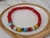 Pulsera de strass roja de ojo turco