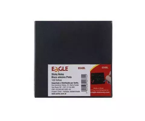 Bloco de Notas Adesivo 73mm x 73mm Preto Eagle – 100 folhas - comprar online
