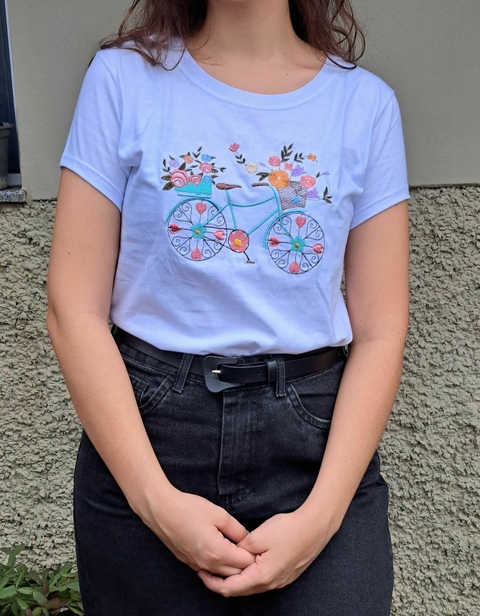 T-shirt Bike Floral