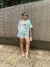 CONJUNTO| CAMISA OVER MANGA CURTA E SHORTS COM BOTAO. - loja online