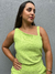BLUSA UM OMBRO DE LINHO VERDE - comprar online