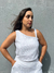 BLUSA UM OMBRO DE LINHO BRANCA - comprar online