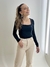 Blusa Decote Quadrado Preta - loja online
