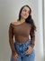 Body ombro único marrom - comprar online