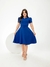Vestido Pérola Bella Azul com Cinto