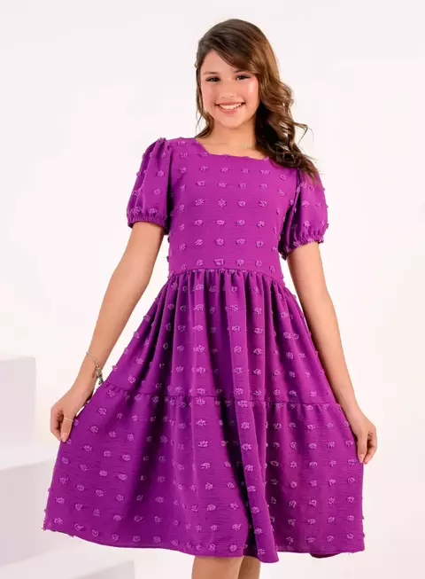 Vestido Roxo Pipoquinha