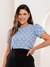 Blusa Luzia Folhagem Azul