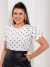 Blusa Priscila Poá Branco - Crente Cris Bella