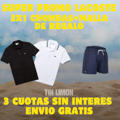 SUPER PROMO LACOSTE 2X1 EN CHOMBAS+UN SHORTS GRATIS/ENVIO GRATIS!! - comprar online