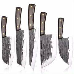 CUCHILLO LARGO MANGO DE MADERA REFORZADO+DE REGALO SET X6 CUCHARAS ACERO INOX - comprar online