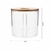 Imagem do Porta Papel Higiênico de Luxo Transparente com Tampa de Bambu