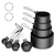 Kit Medidor Culinário - Colheres e Copos em Aço Inox (8 Peças)