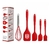 Kit 5 Peças de Utensílios de Silicone – Conjunto Culinário com Espátula, Pincel e Fouet (Fuê)