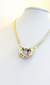 COLAR AFIRMAÇÕES AMOR PRÓPRIO EU ME CELEBRO 2 EM 1 BANHADO A OURO 18K PEDRA JASPE MADEIRA - comprar online