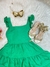 Vestido Infantil Verde Bandeira de Alça Casual Luxo(KK3491RC) - loja online